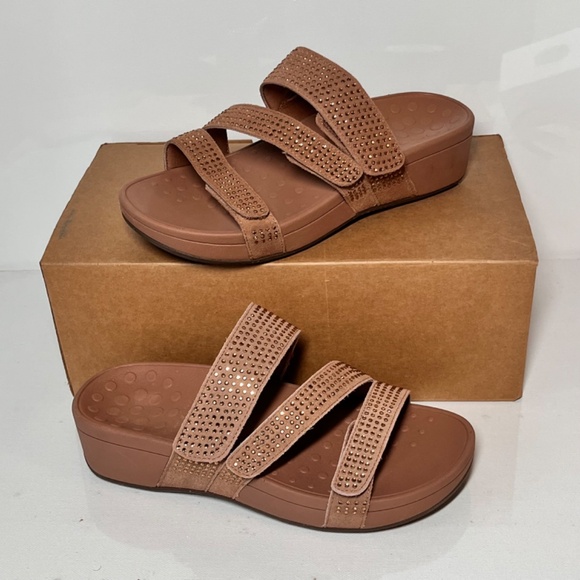 Vionic Alexis Rhinestone Slide Sandals Size 8 - Picture 12 of 15